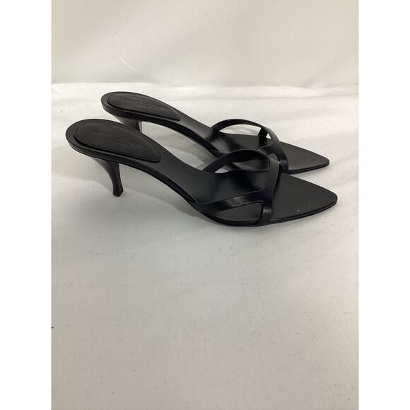 Saint Laurent 'Carla' Black High Heel Slide Sandals Size 5.5 - Picture 4 of 5